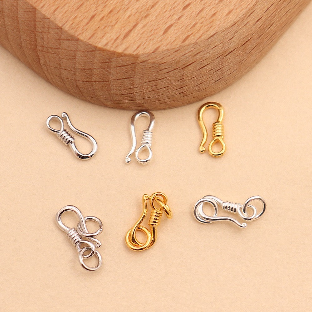 S925 Sterling Silver Figure-8 Clasp/Fishhook Clasp/Jewelry Clasp Accessories