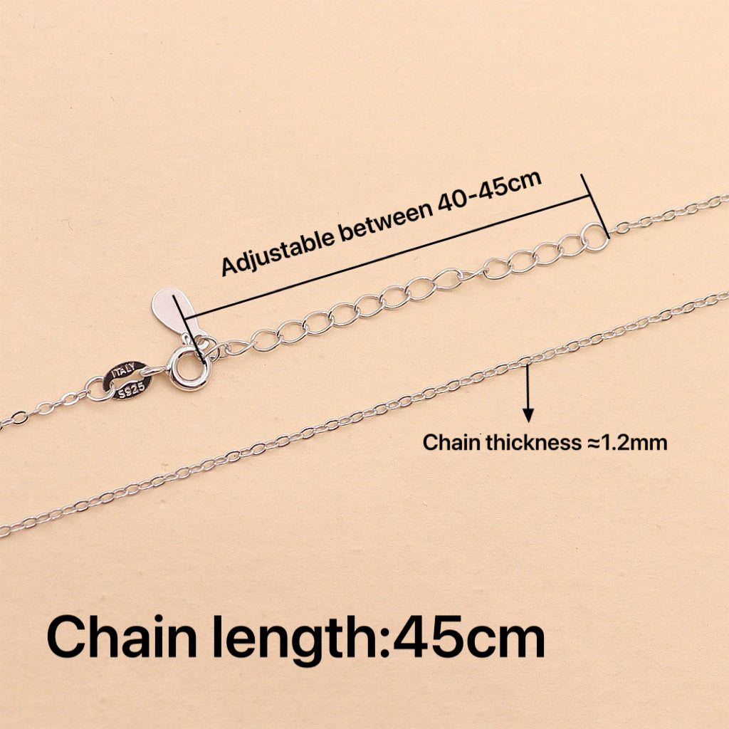 S925 Sterling Silver Cross Chain with Tail/Classic Versatile O-Link Chain