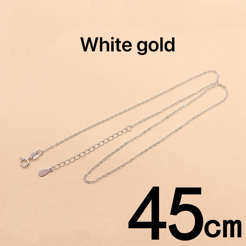 S925 Sterling Silver Cross Chain with Tail/Classic Versatile O-Link Chain