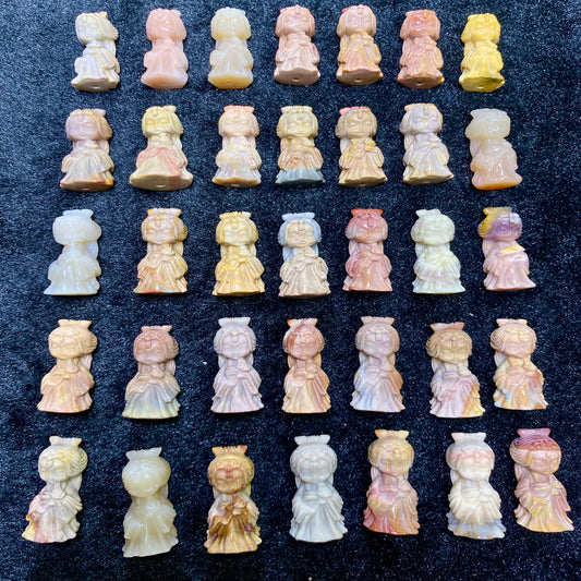 Natural Alashan Agate Carved charms Xishi