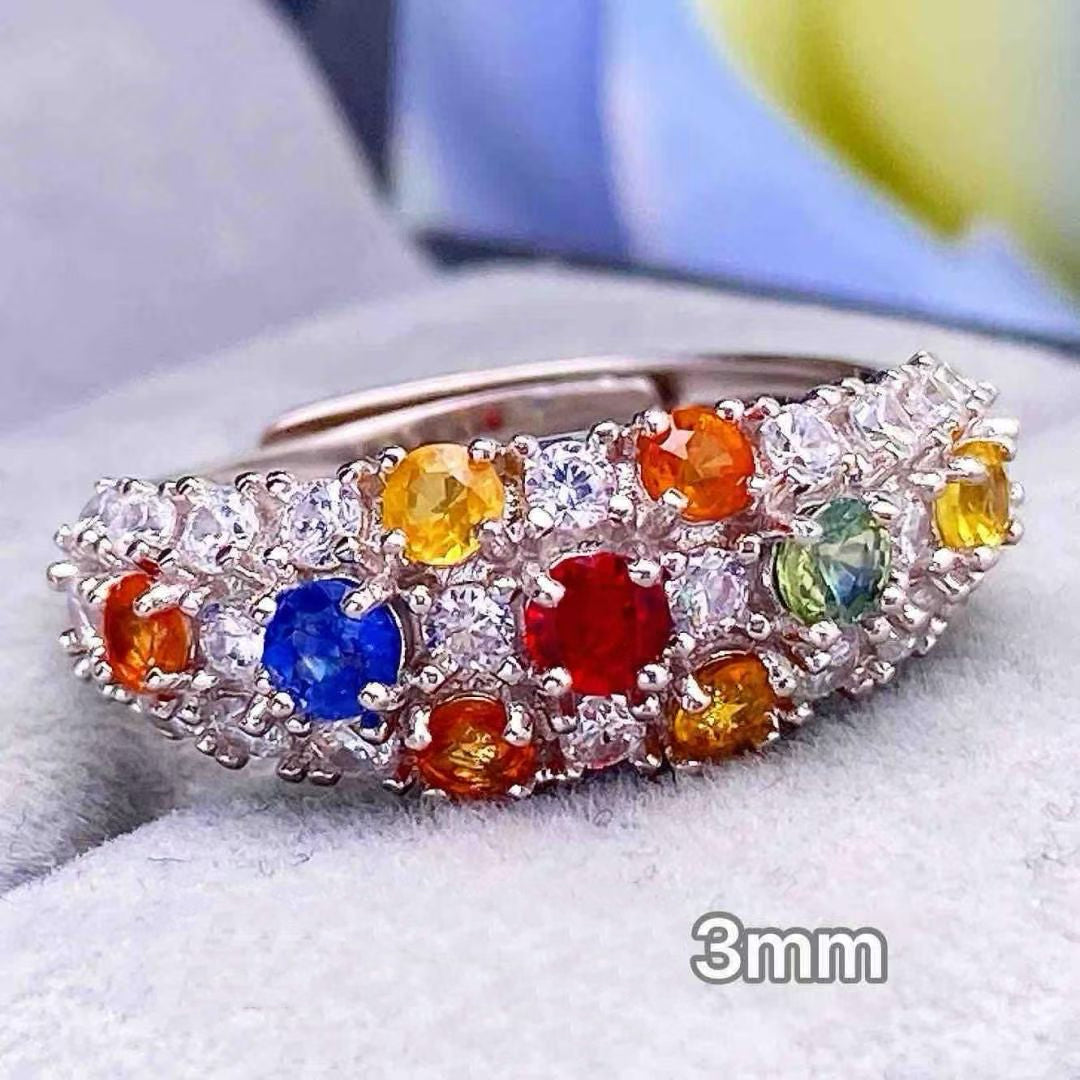 Natural Fancy Coloured Sapphire Ring