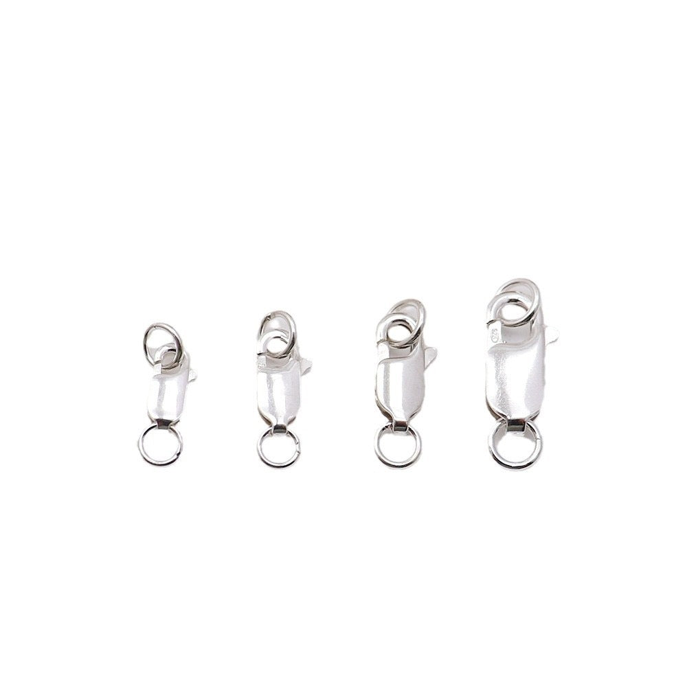 S925 Sterling Silver Double-Circle Square Clasp/Spring Clasp/Bracelet Buckle