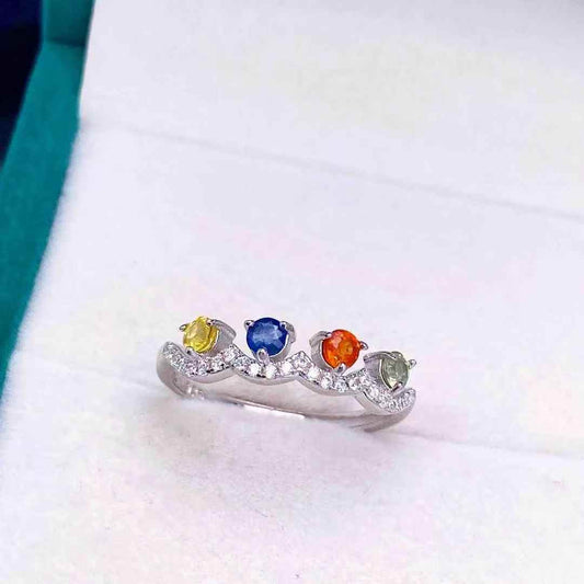 Natural Fancy Coloured Sapphire Ring