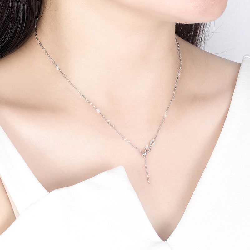 [S925]Sterling Silver Universal Necklace with Needle Adjustable