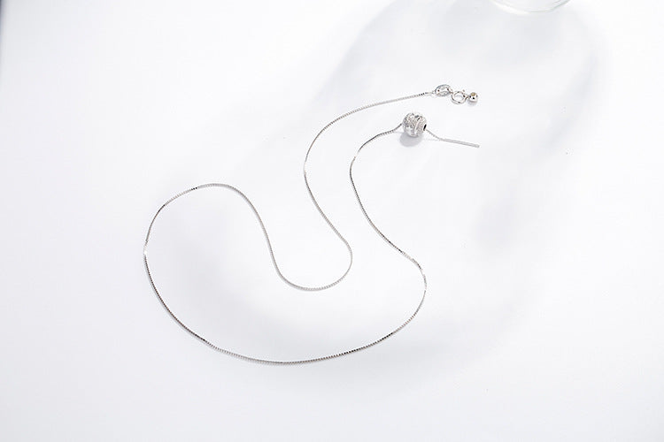[S925]Sterling Silver Universal Necklace with Needle Adjustable