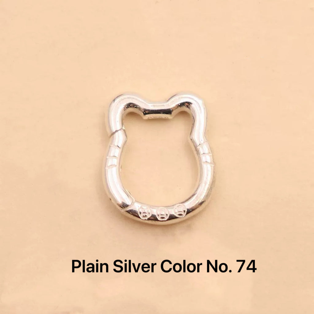 S925 Sterling Silver Lucky Cat Spring Clasp