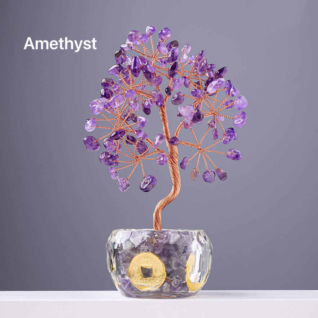 Natural Crystal Stone Money Tree