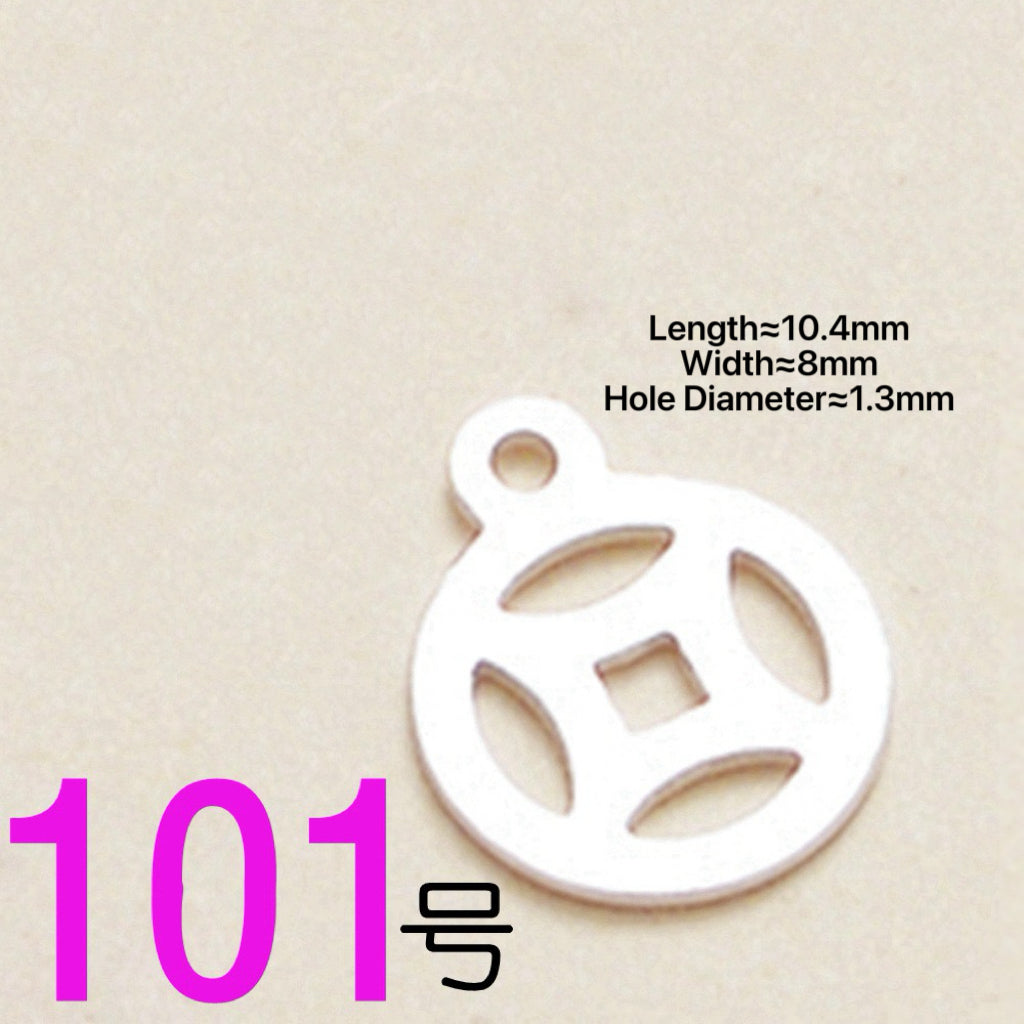 S925 Sterling Silver Openwork Coin Accessories