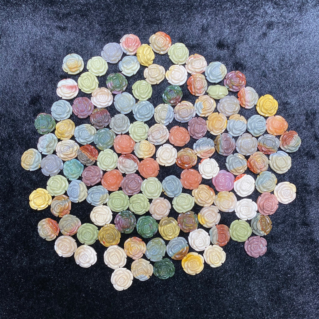 Natural agate flowers charms