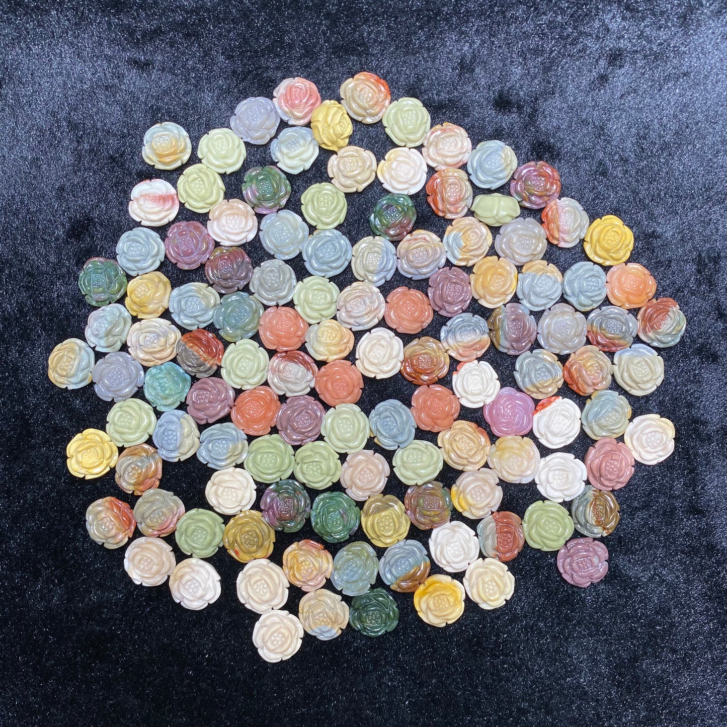 Natural agate flowers charms