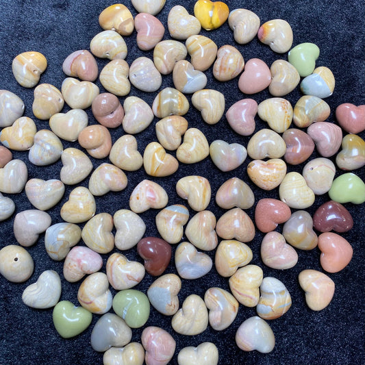 Natural Alashan Agate Carved charms Heart