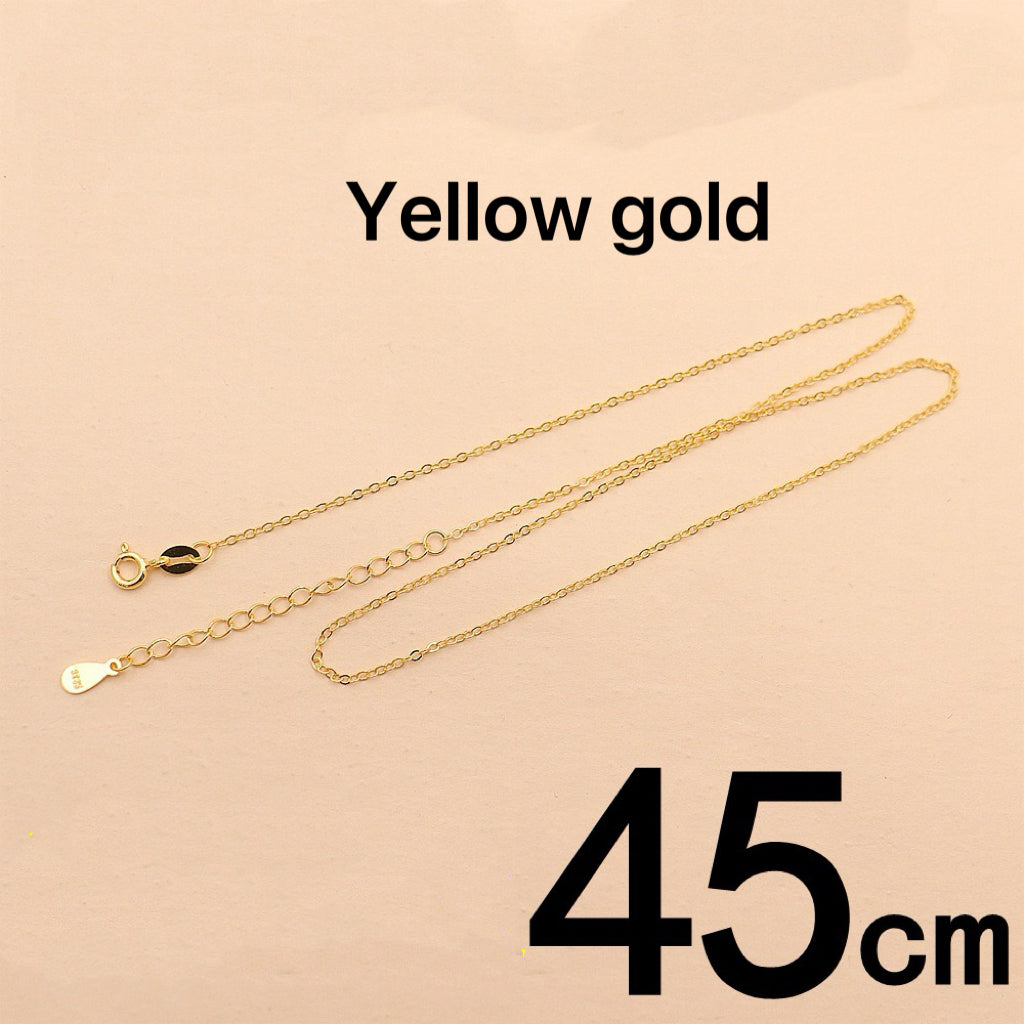 S925 Sterling Silver Cross Chain with Tail/Classic Versatile O-Link Chain