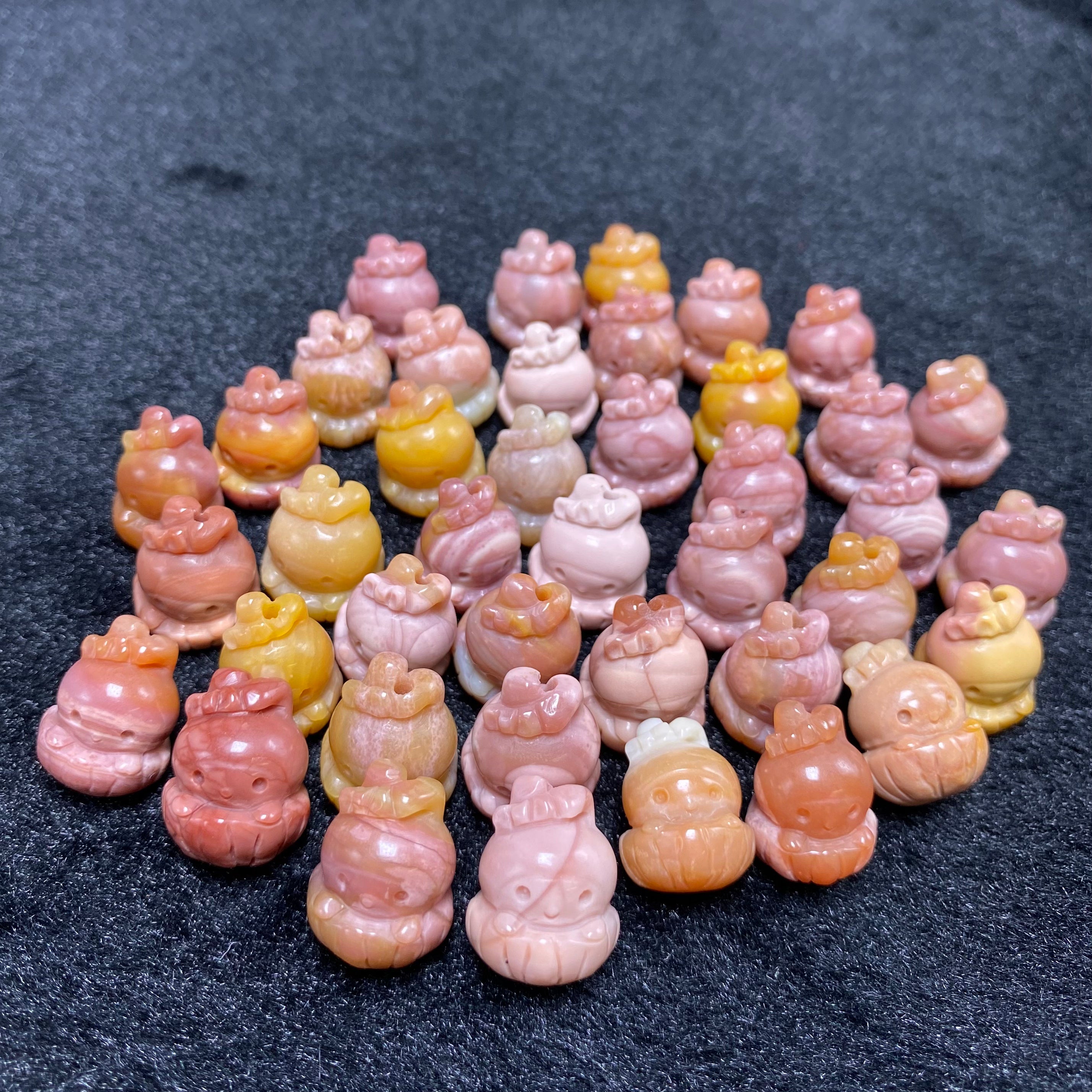 Natural Alashan Agate Melody Carved Pendant