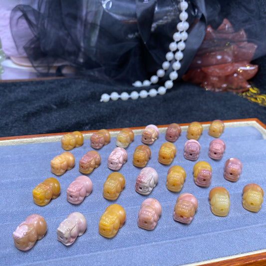 Natural Alashan Agate Pi Xiu Carved charms