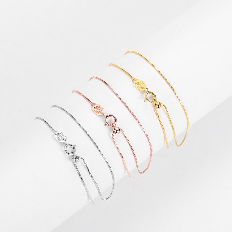 [S925]Sterling Silver Universal Necklace with Needle Adjustable