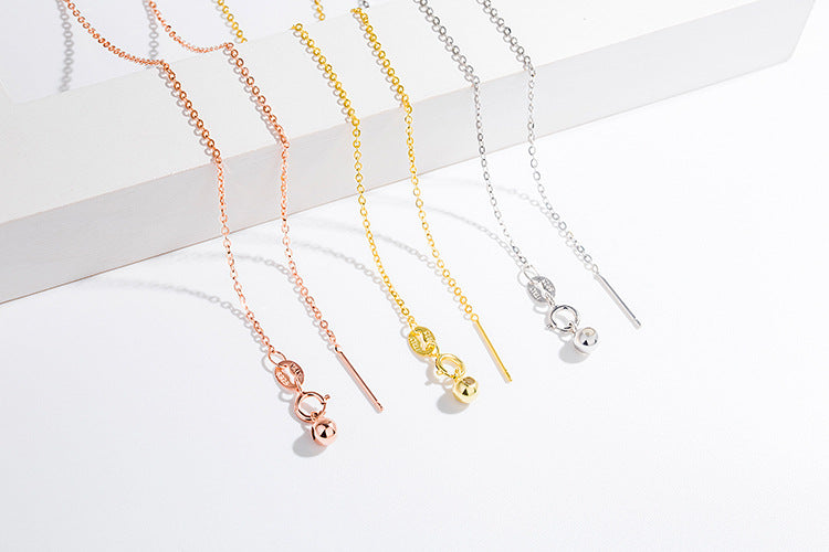 [S925]Sterling Silver Universal Necklace with Needle Adjustable