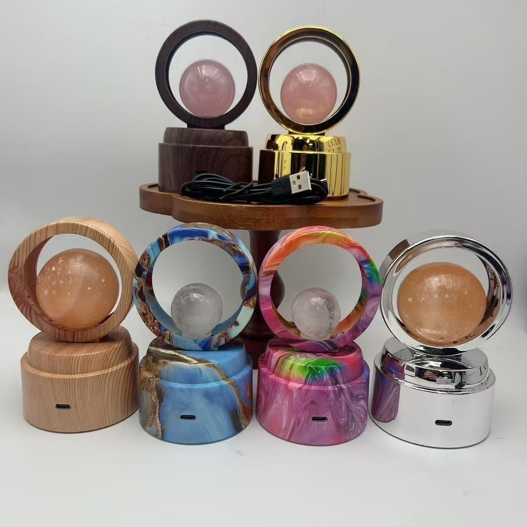 Crystal Ball Rotating Lamp Base