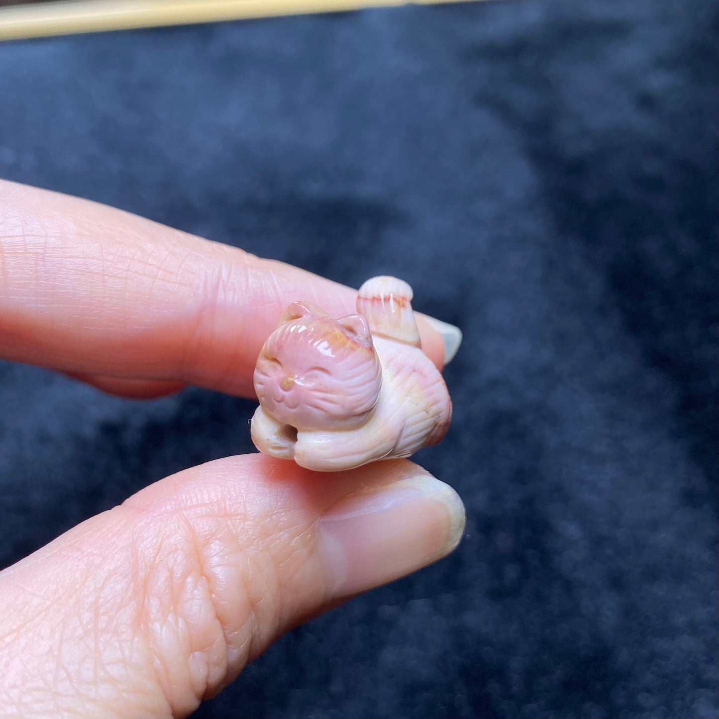 Natural Agate Cat Carving Jewelry