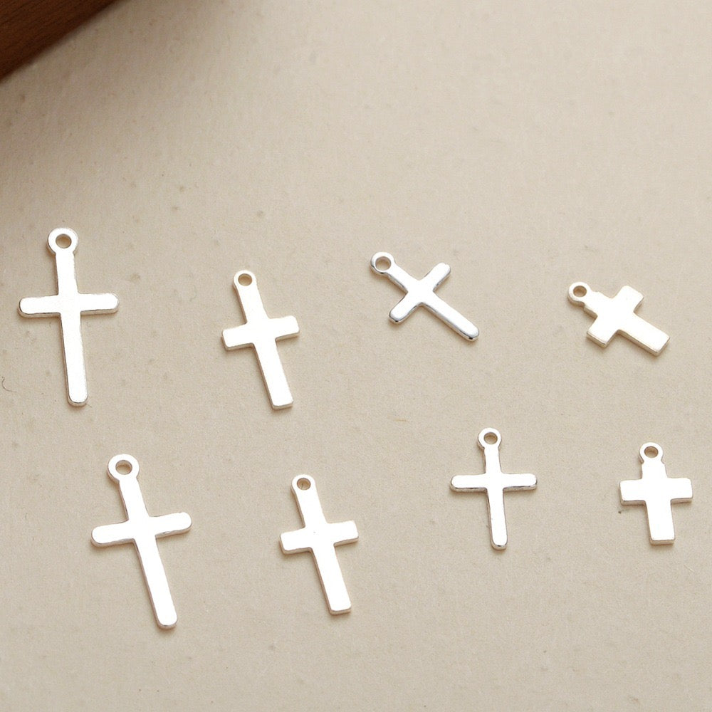 S925 Sterling Silver Cross DIY Accessories