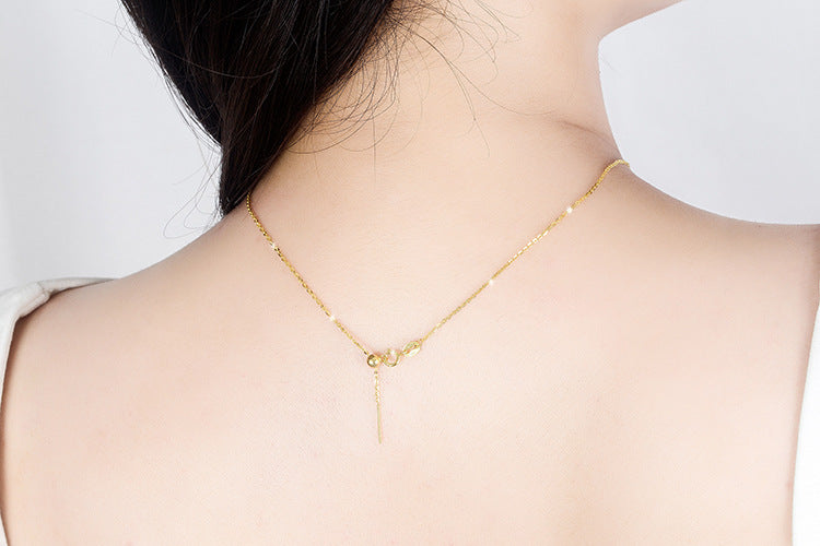 [S925]Sterling Silver Universal Necklace with Needle Adjustable