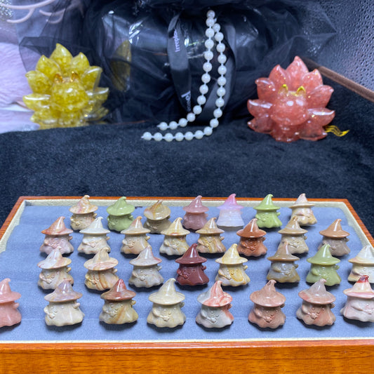 Natural Alashan Agate Ghost Carved charms
