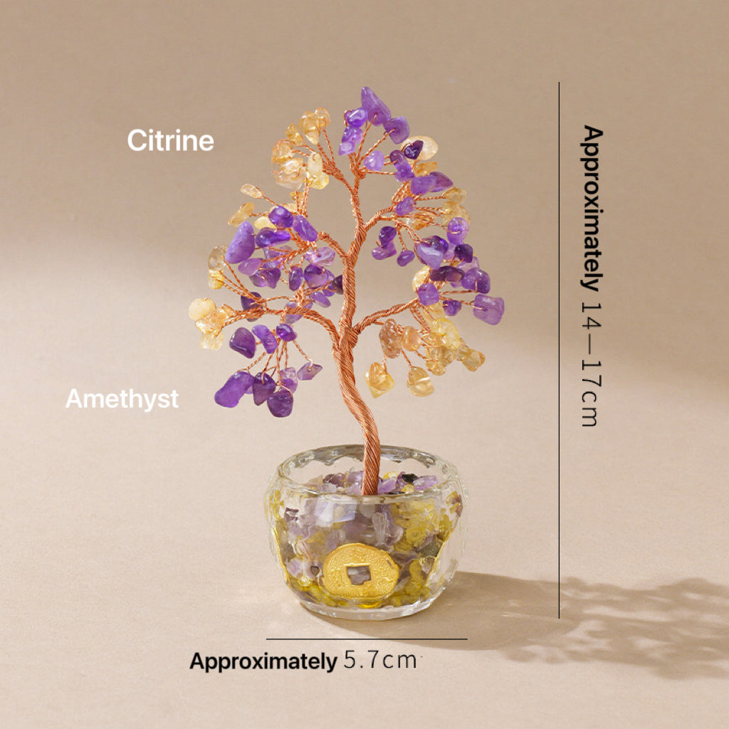 Natural Crystal Stone Money Tree