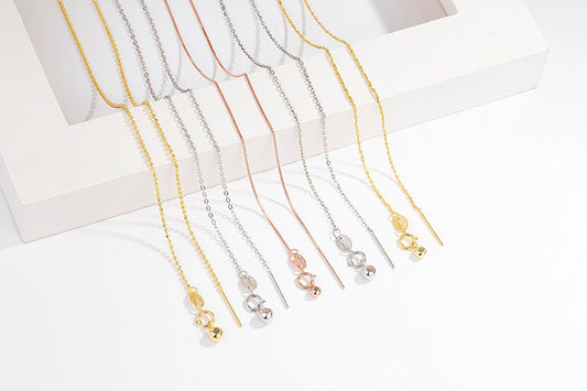 [S925]Sterling Silver Universal Necklace with Needle Adjustable