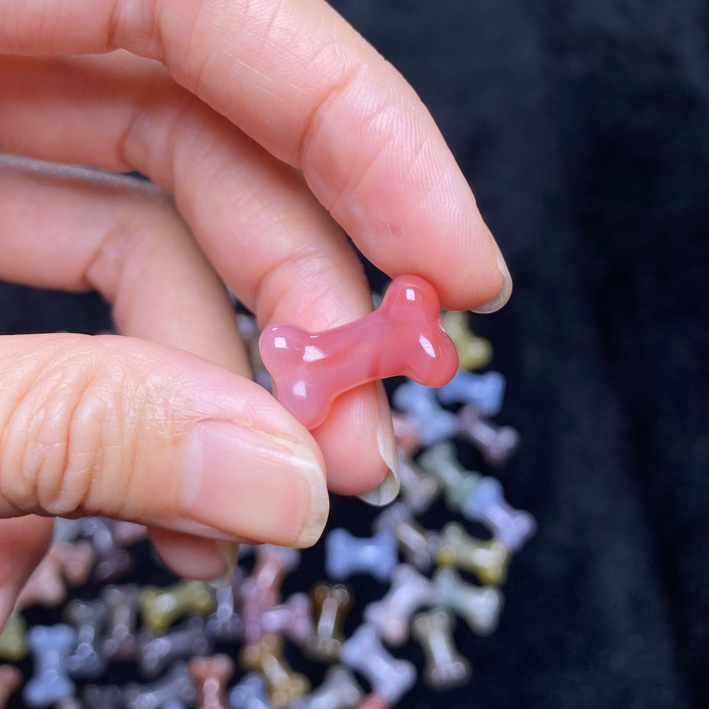 Natural Alashan Agate Carved charms Bones