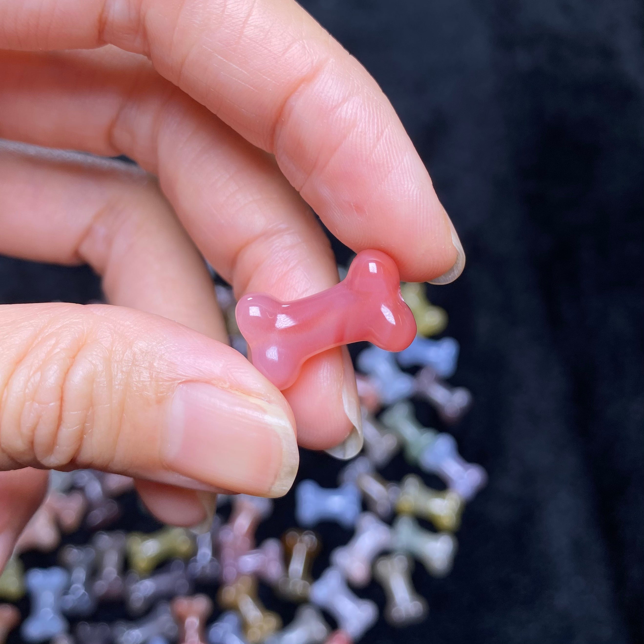Natural Alashan Agate Carved charms Bones
