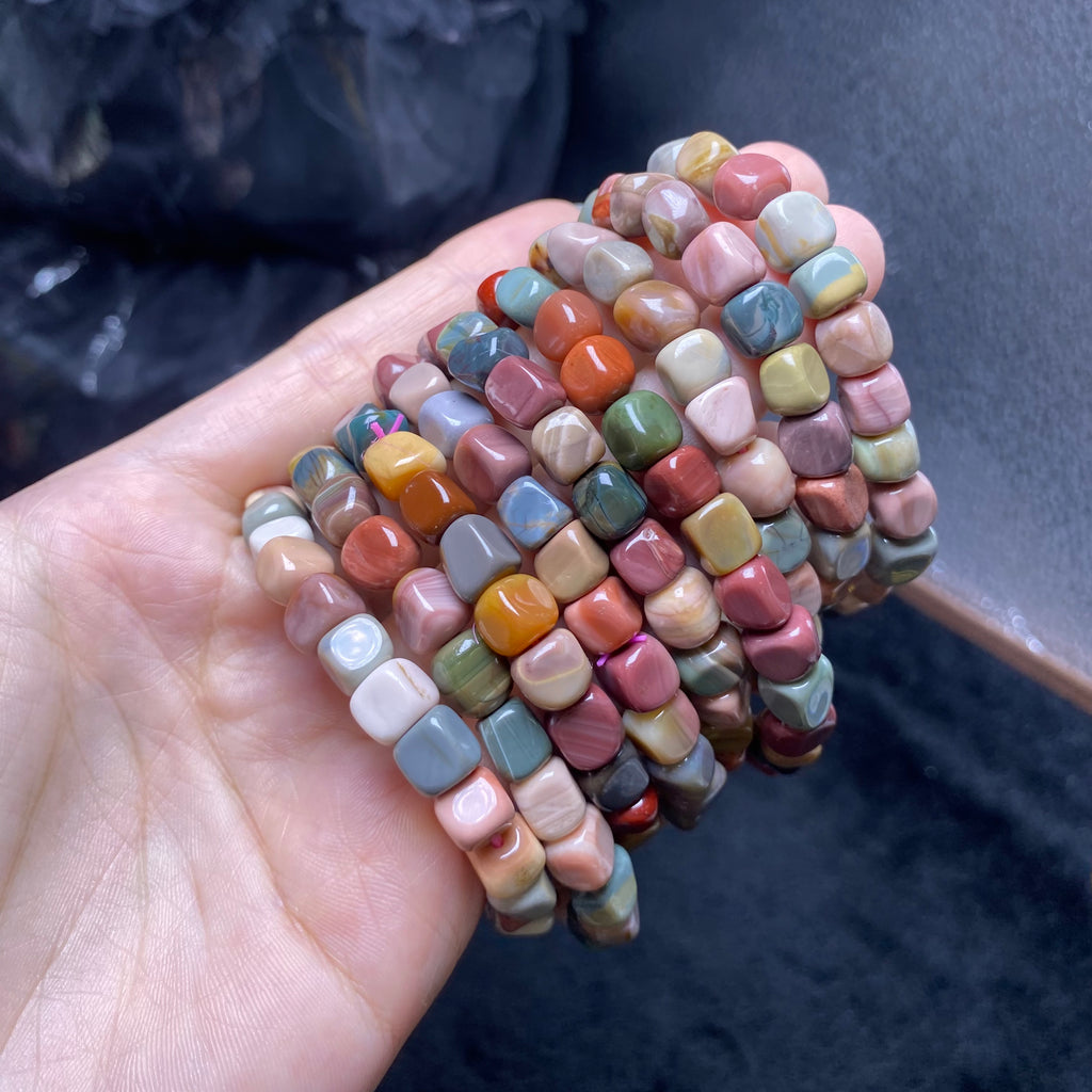 Alashan agate candy beads bracelet  7mm+