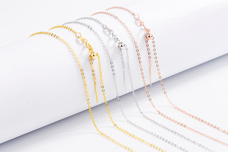 [S925]Sterling Silver Universal Necklace with Needle Adjustable