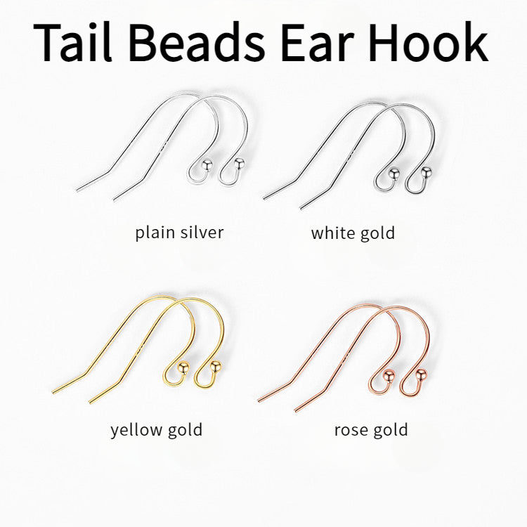 [S925] Ear Hooks for DIY Silver Earrings Jewelry Making Accessories