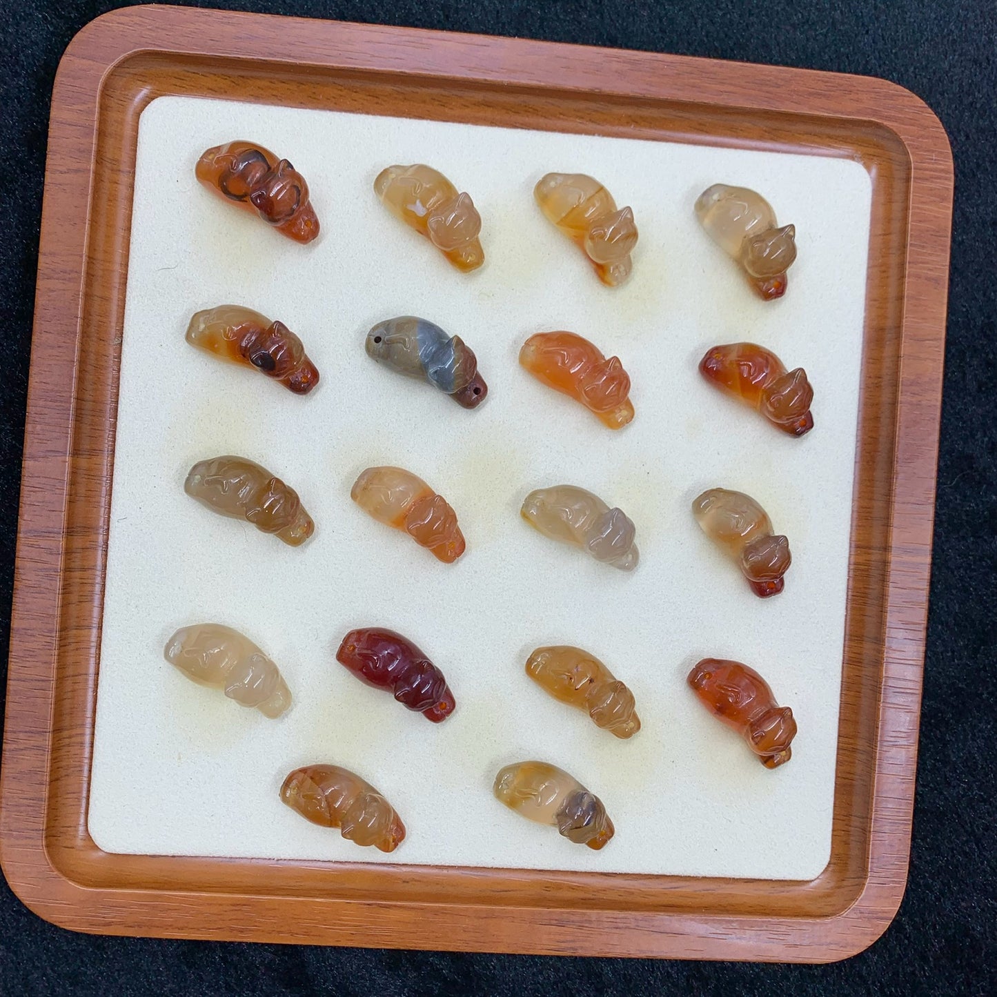 【Alashan Agate Charm】 lying cat 趴趴猫