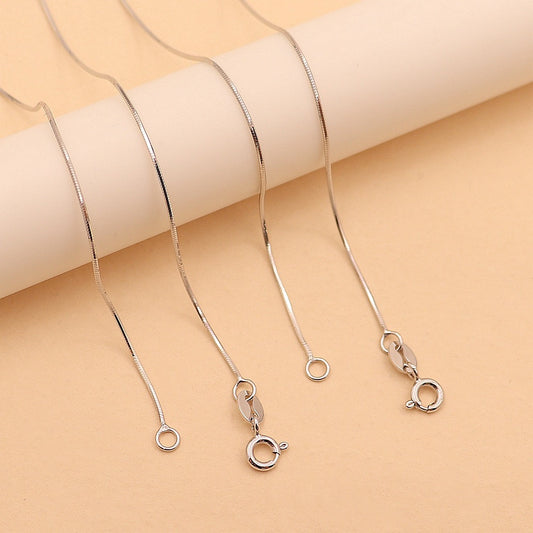 S925 Sterling Silver Octagonal Snake Bone Chain