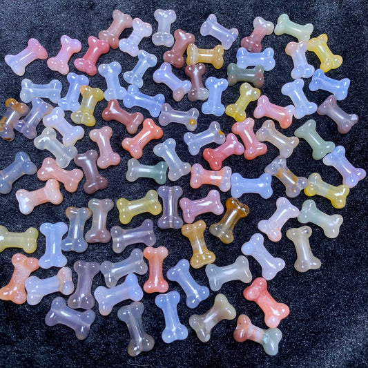Natural Alashan Agate Carved charms Bones