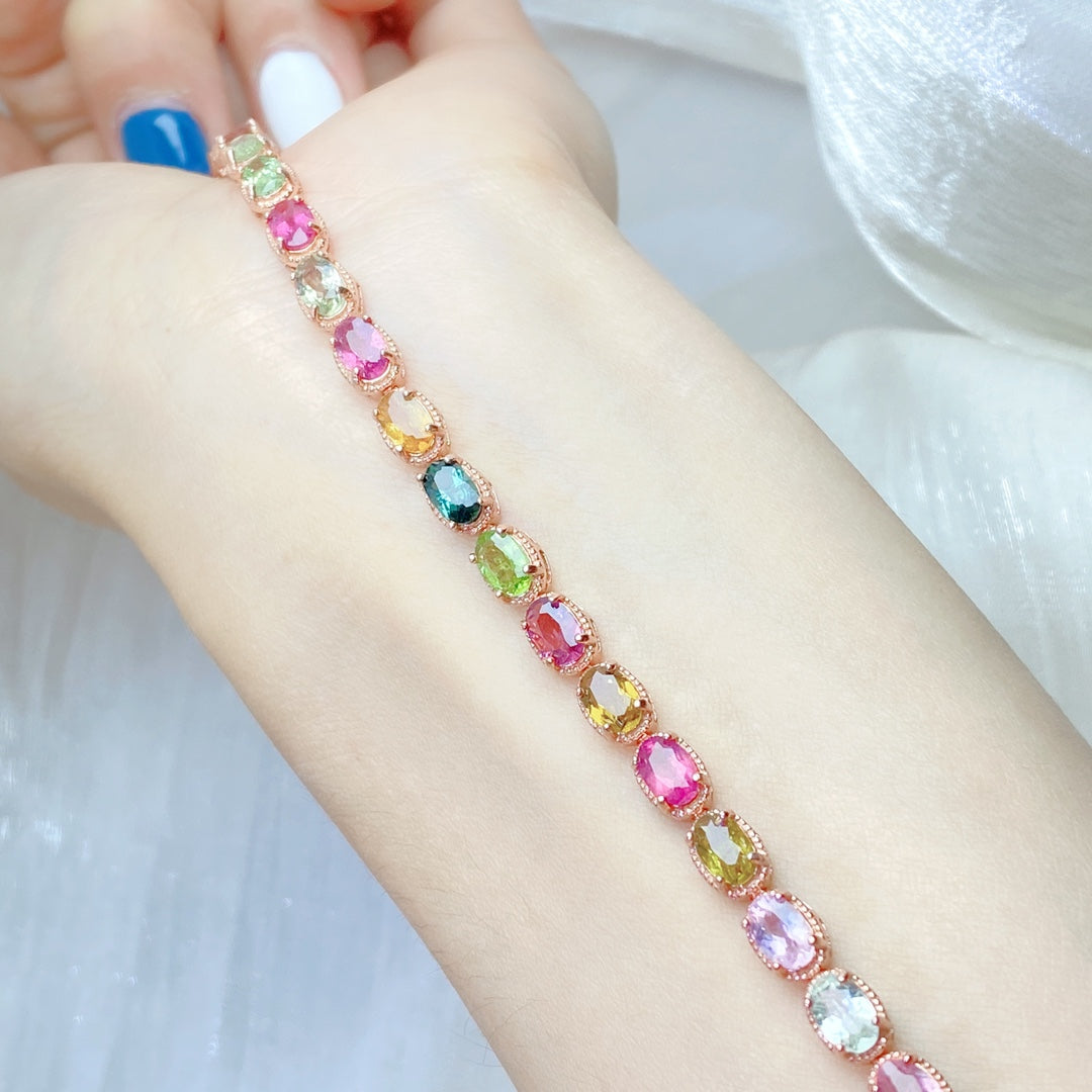 Rainbow Grace Tourmaline Bracelet