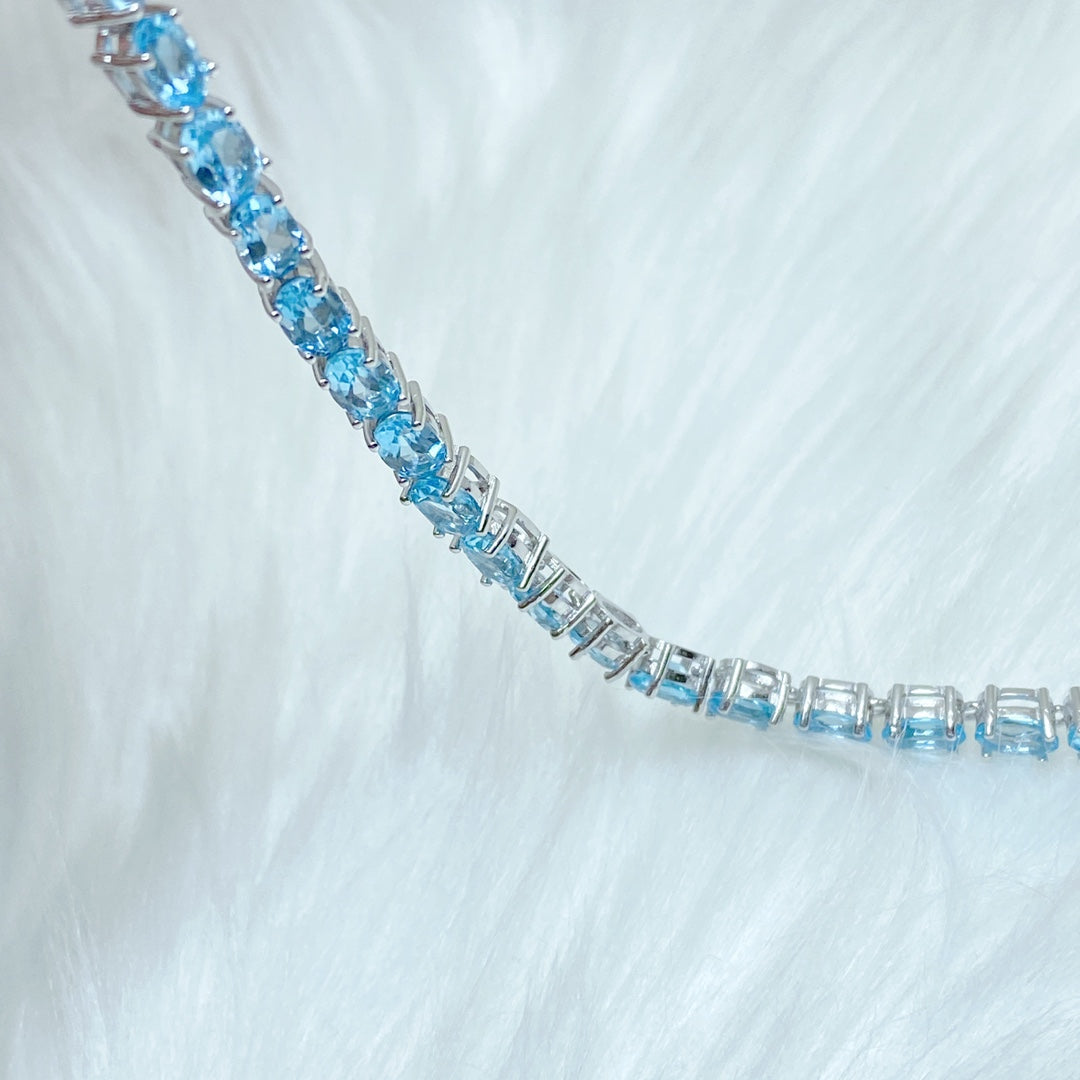 【Topaz】Radiant Blue Romance Bracelet